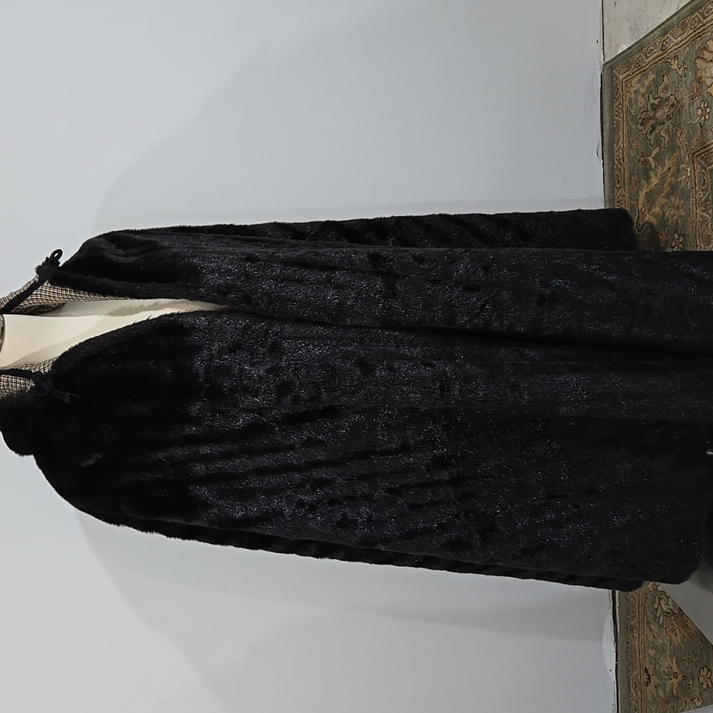 Vintage Dark Brown Faux Fur Cloak